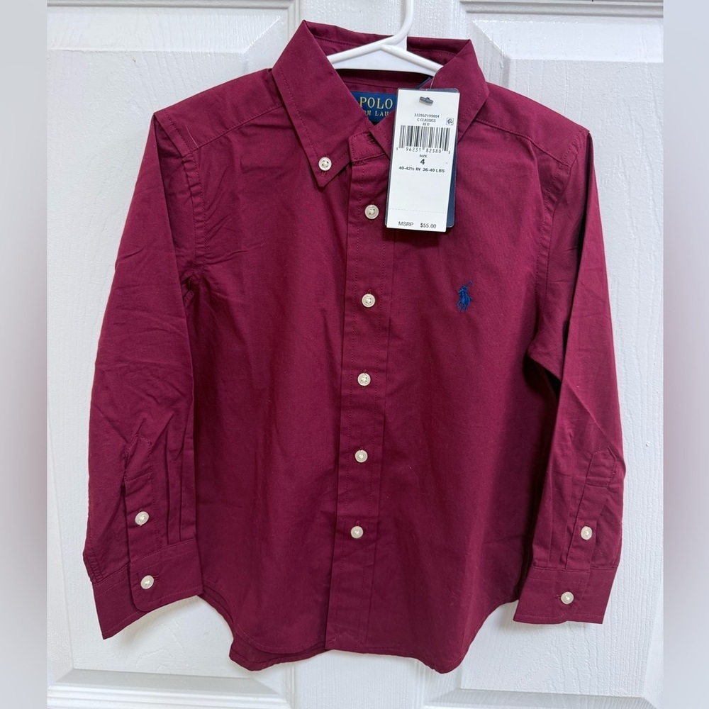 NWT Polo Ralph Lauren Boys Button-Down Shirt, Size 4